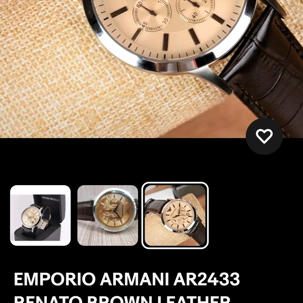 Emporio Armani Brown Leather Watch